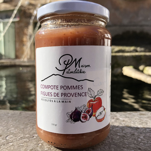 Compote pommes & figues (350g) Boutiquepatoulatchie