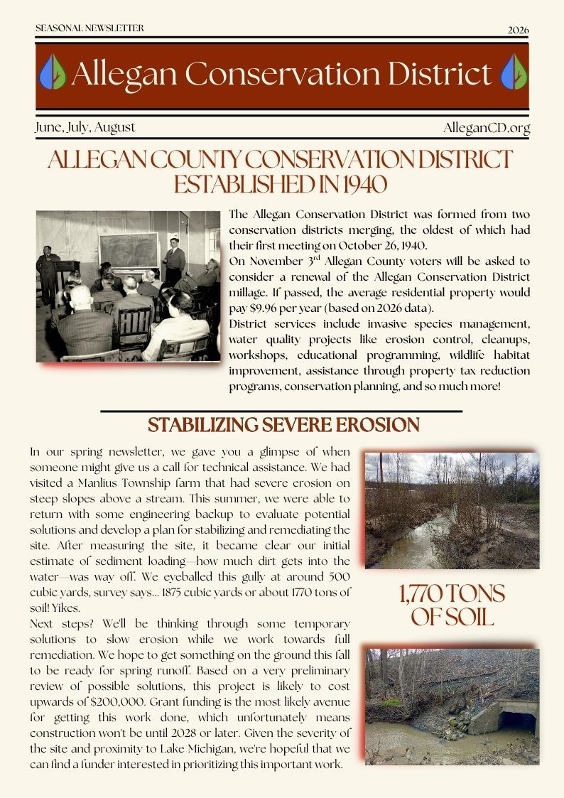 Summer Newsletter: ACD's Impact on Allegan County