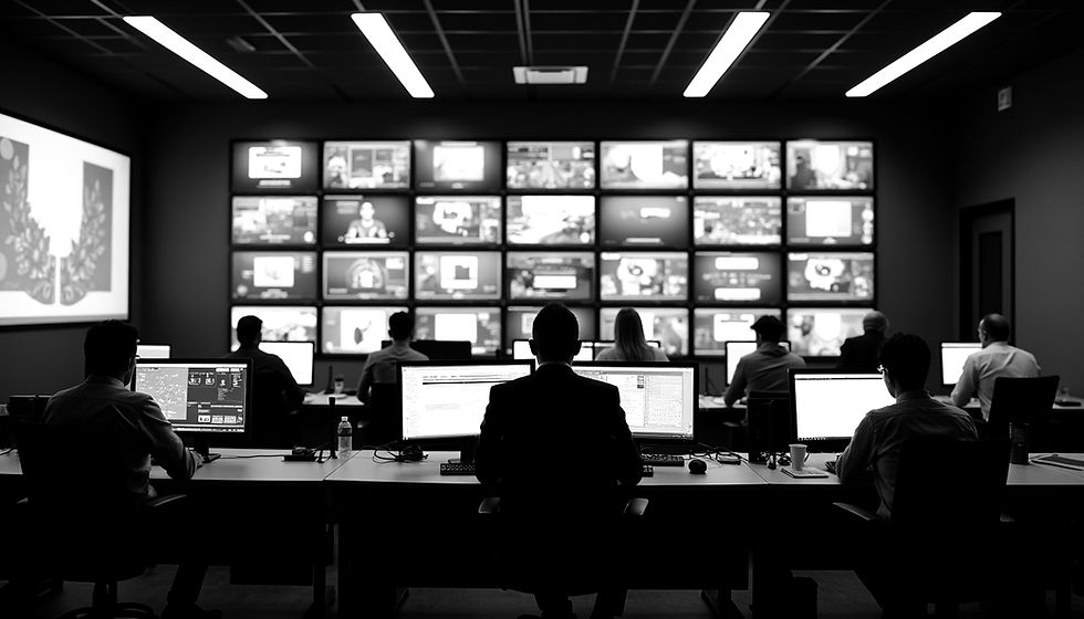 Wide angle view of a modern Security Operations Center