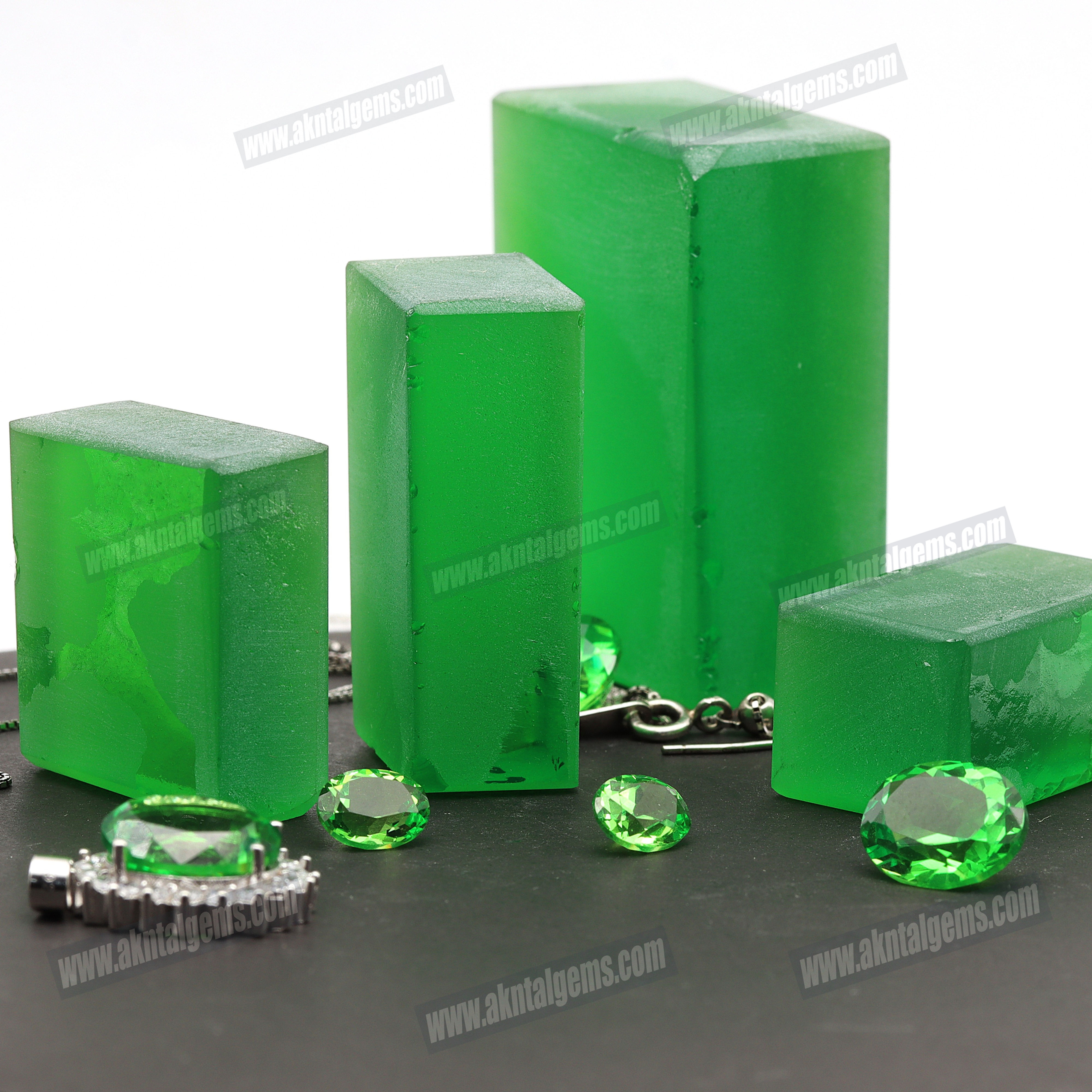 Garnet Tsavorite Neon Green Color Nano Crystal Raw Gemstone #B765