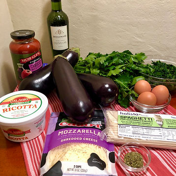 Ingredients for Mediterranean Dinner