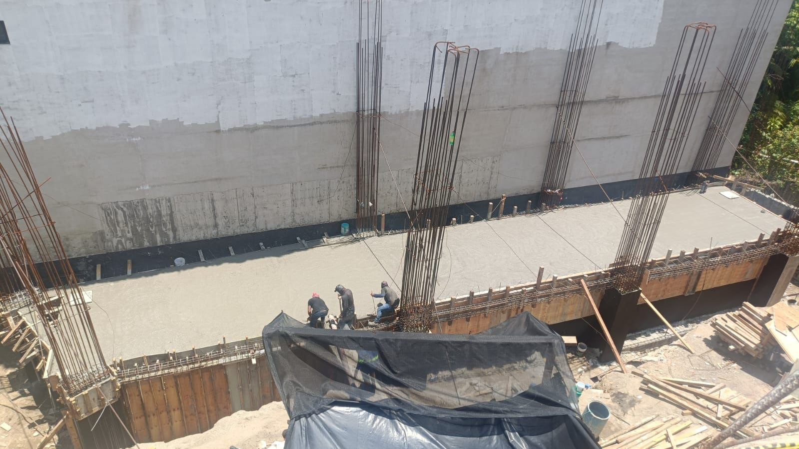 Completed concrete slab at NAYARI in June