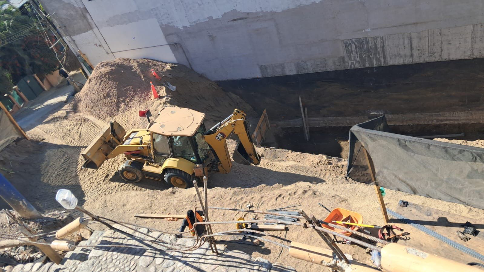 Localized foundation excavation at NAYARI in April
