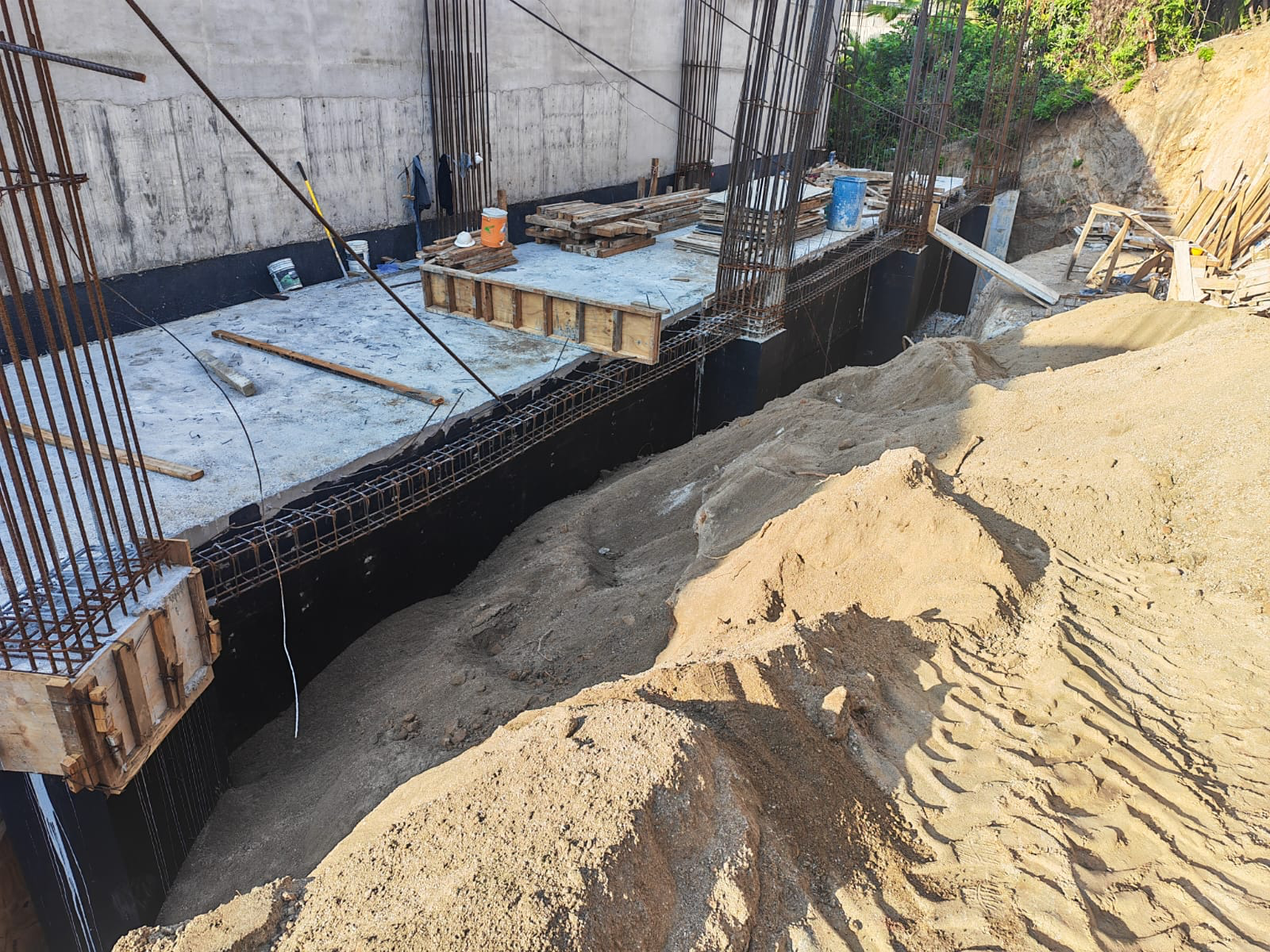 Foundation and reinforcement work at NAYARI in July