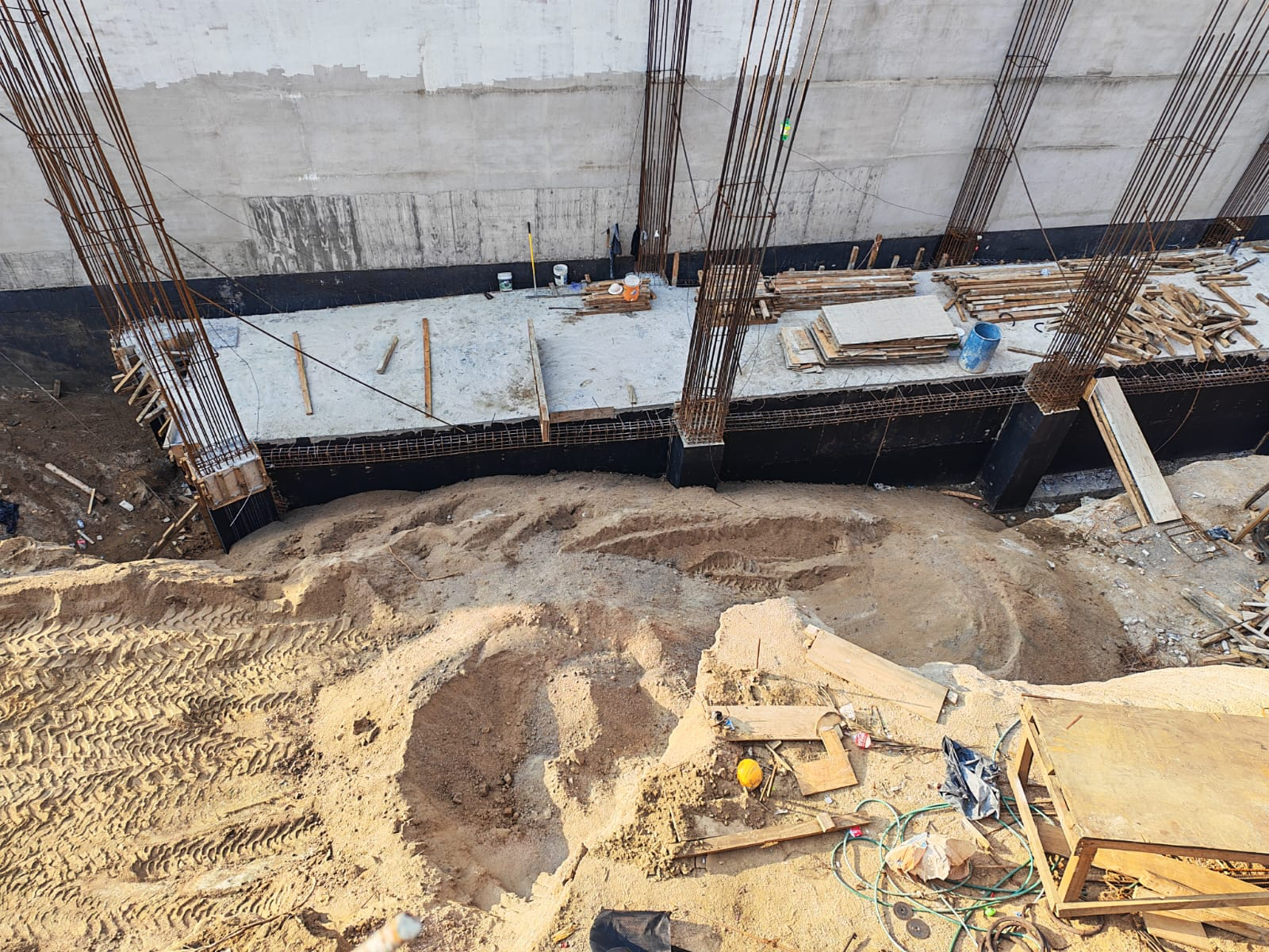 Site preparation and structural work at NAYARI in August