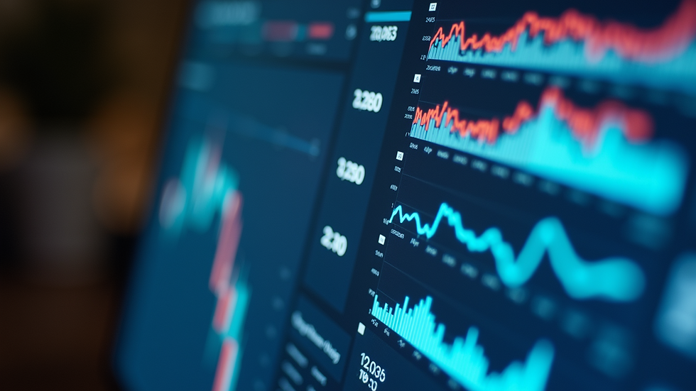 Close-up view of digital marketing dashboard on computer screen