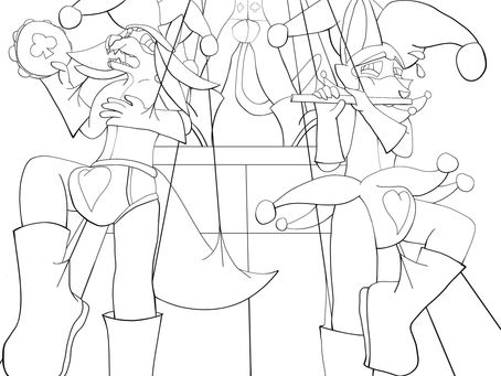 Madkats Music Madness🃏🎶 (Lineart)