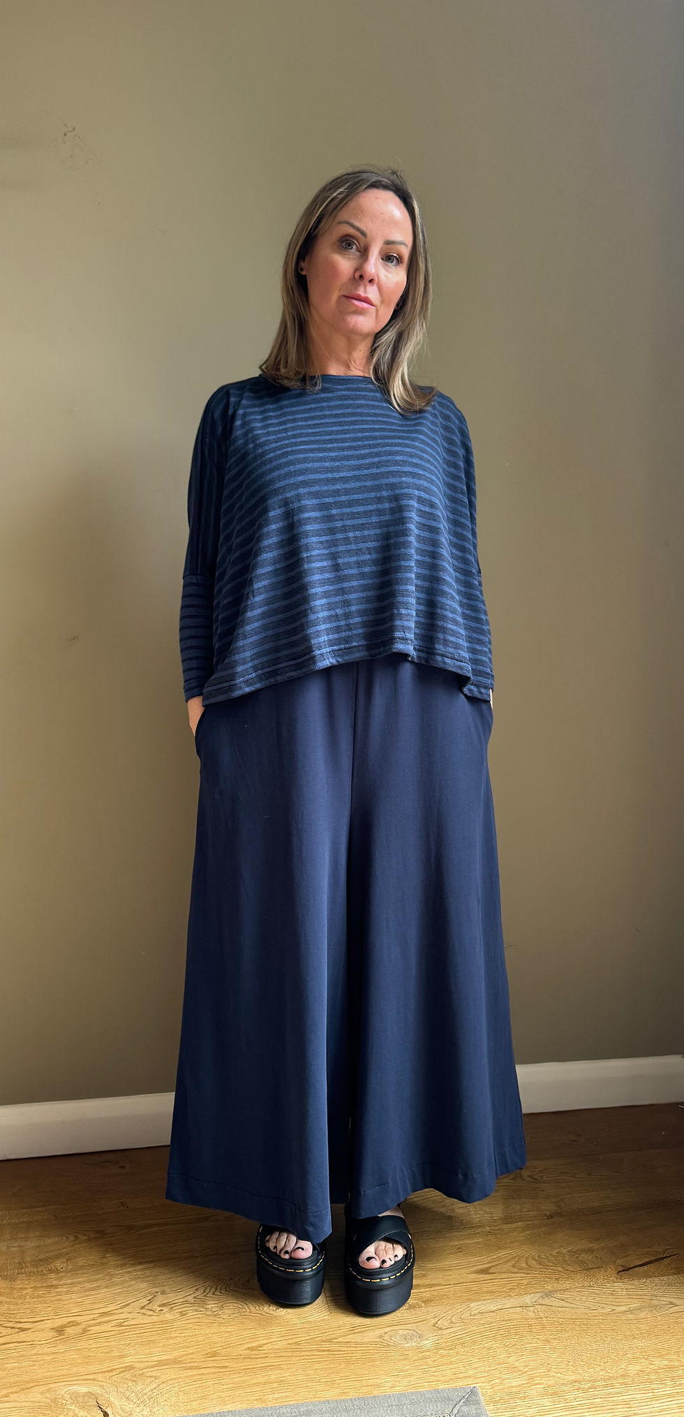 Thumbnail: Mama B Fine Jumpsuit Blue