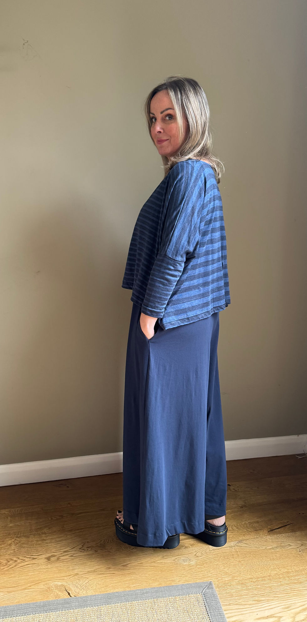 Thumbnail: Mama B Fine Jumpsuit Blue