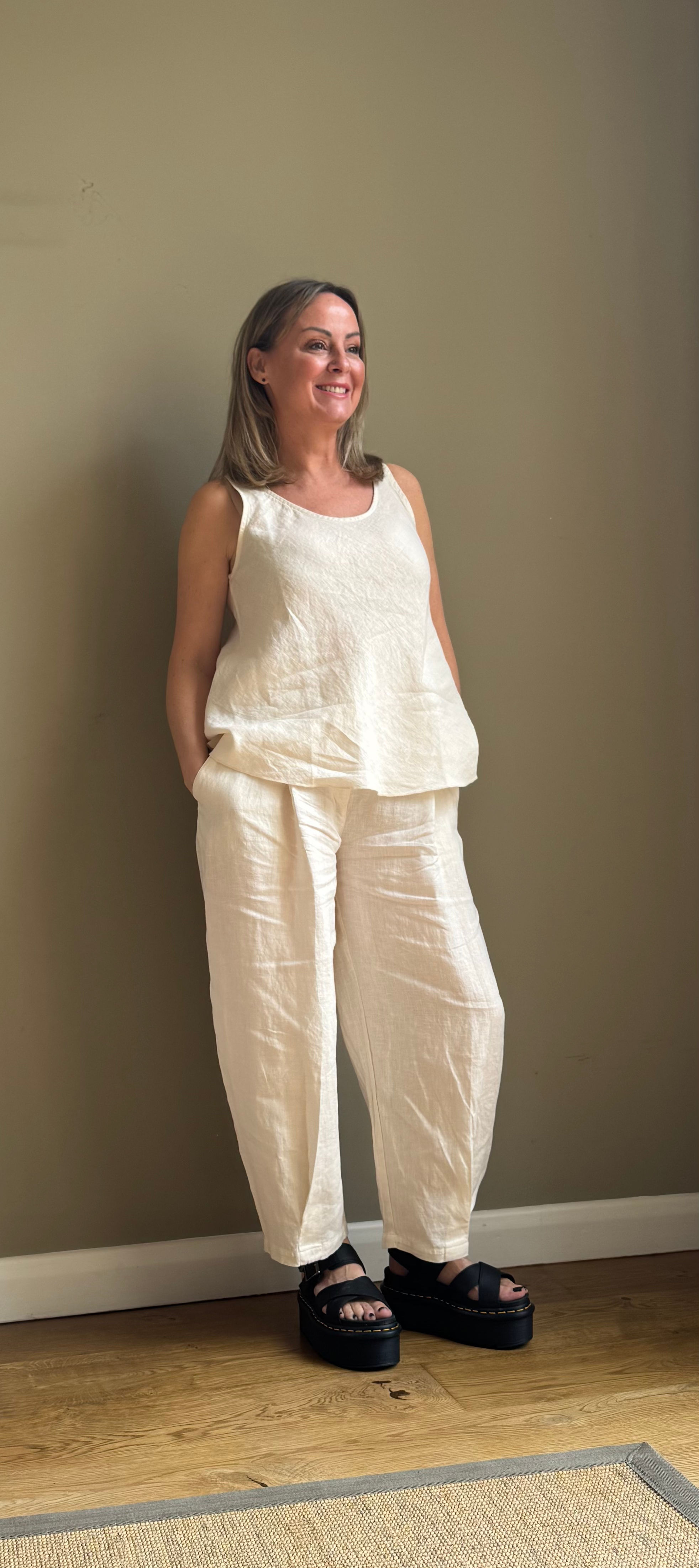 Blueberry Linen Pant 