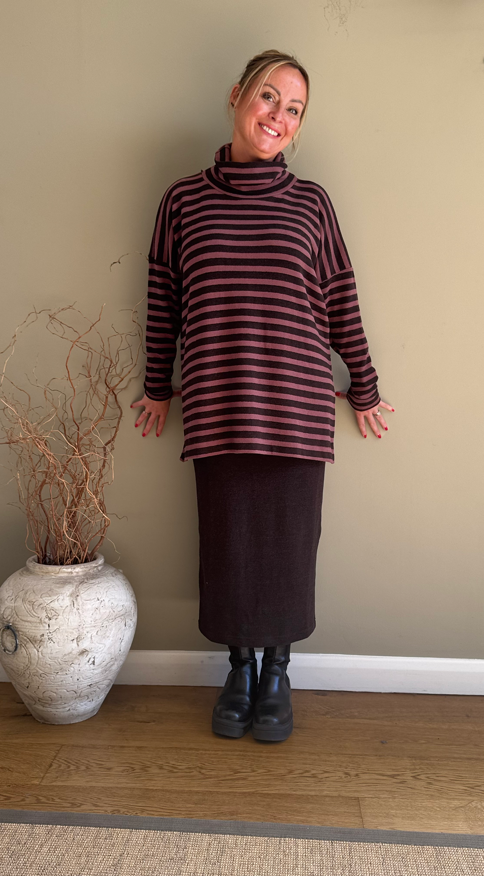 Thumbnail: Mama B Zita Top Moro Stripe