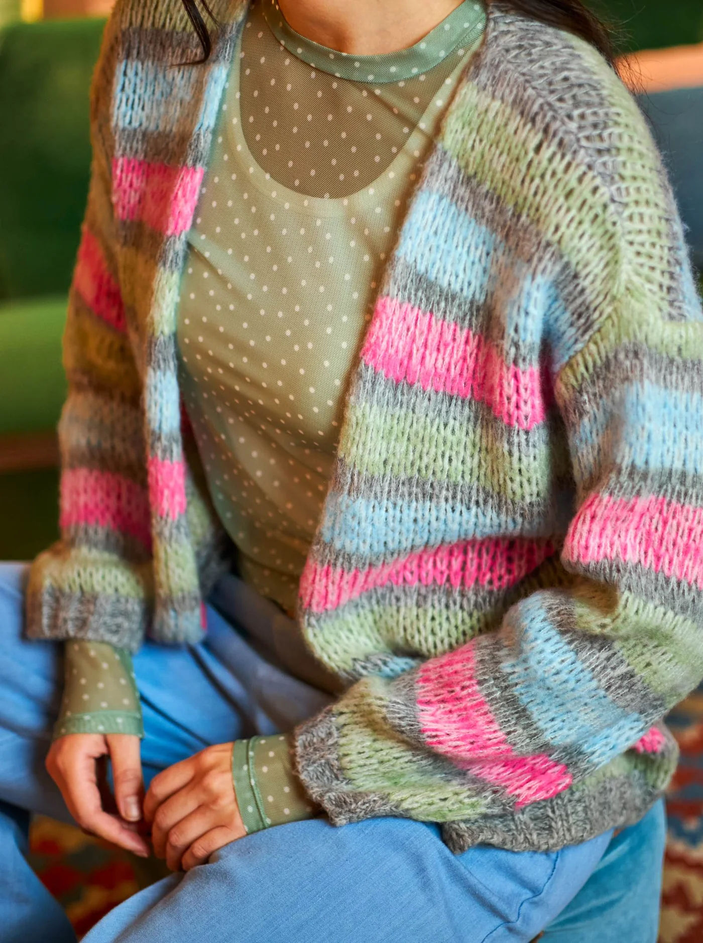 Black Colour Therese Cardigan