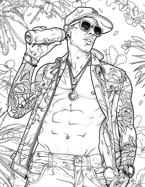 Thumbnail: American Heartthrobs Adult Coloring Book Journal