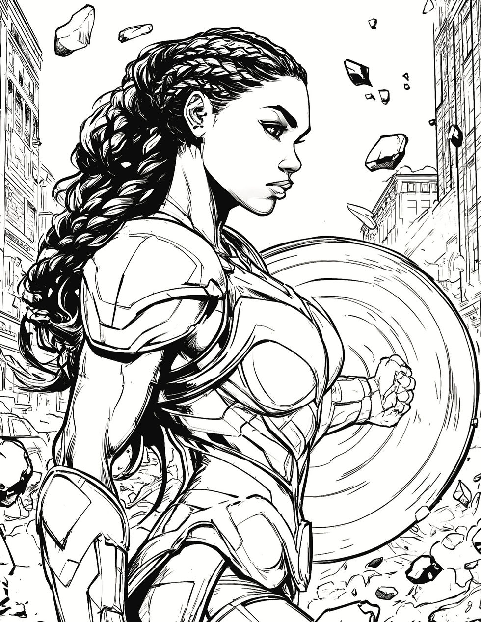 Thumbnail: Fearless She-Roes Adult Coloring Book Journal