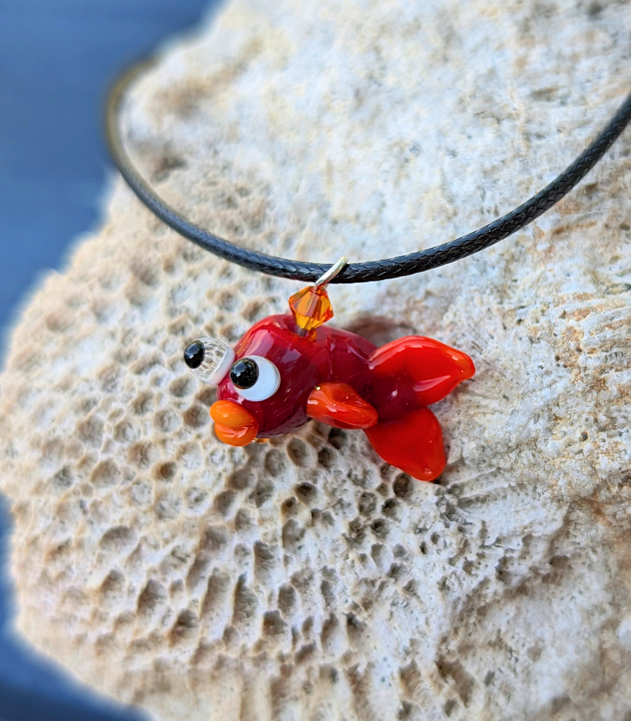 Lil' Red Fish Necklace