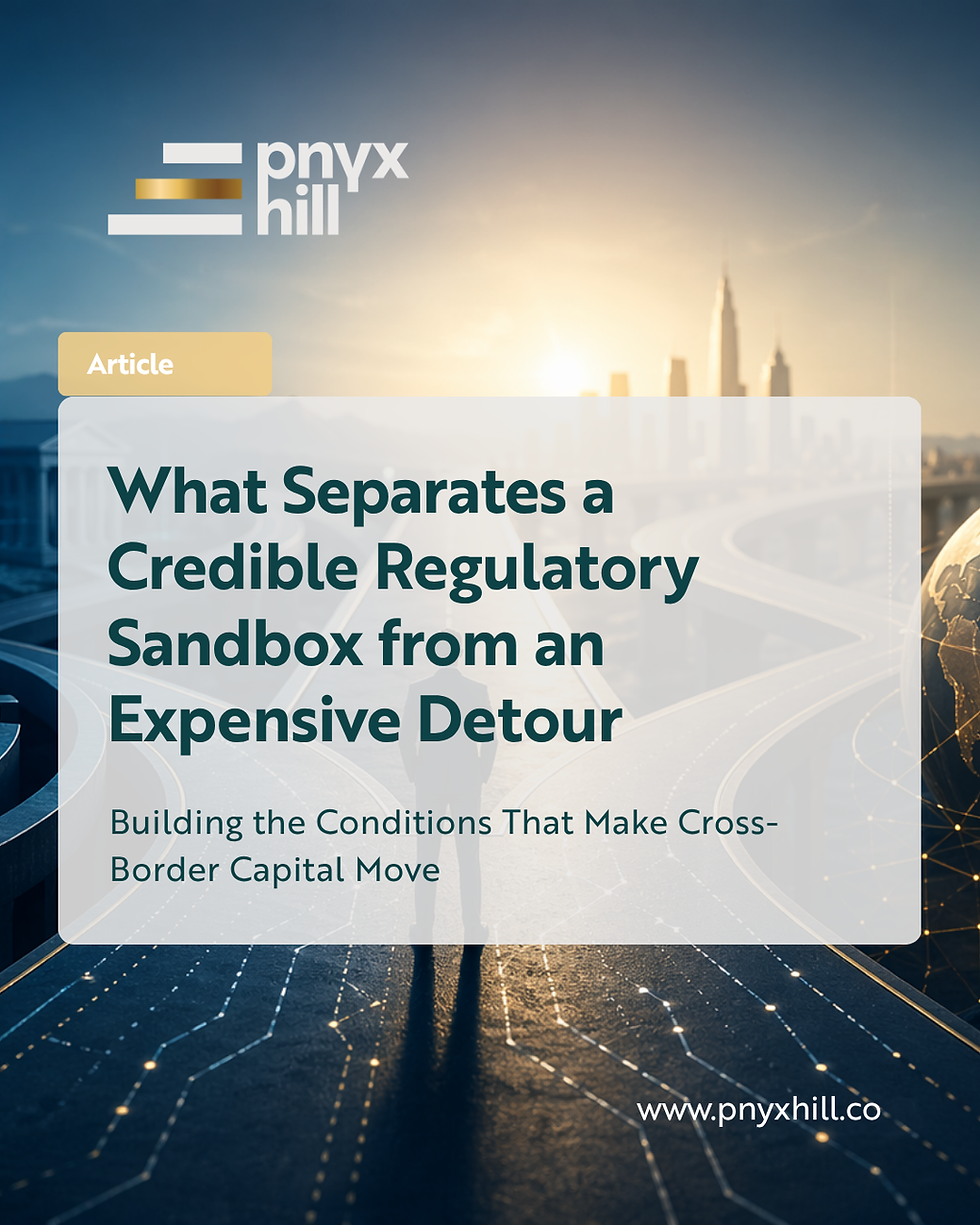 Global regulatory sandbox frameworks across UAE, EU, and Central Asia illustrating cross-border fintech market entry strategy and Sandbox 2.0 evolution