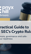 Practical guide to SEC Regulation Crypto Assets — digital coins and a judge's gavel representing crypto regulation and compliance.