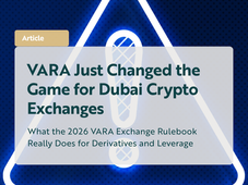 VARA Exchange Rulebook 2026 overview highlighting derivatives framework, leverage limits, and governance requirements for Dubai virtual asset exchanges