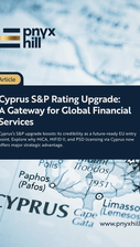 Cyprus map with Pnyx Hill logo explaining about Cyprus S&P rating upgrade