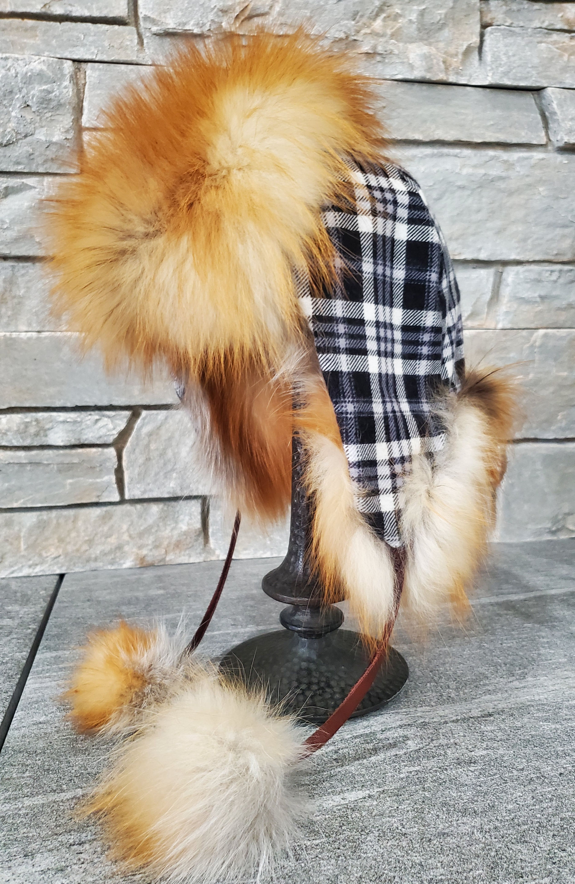 Alaskan Trapper hat with Red Fox