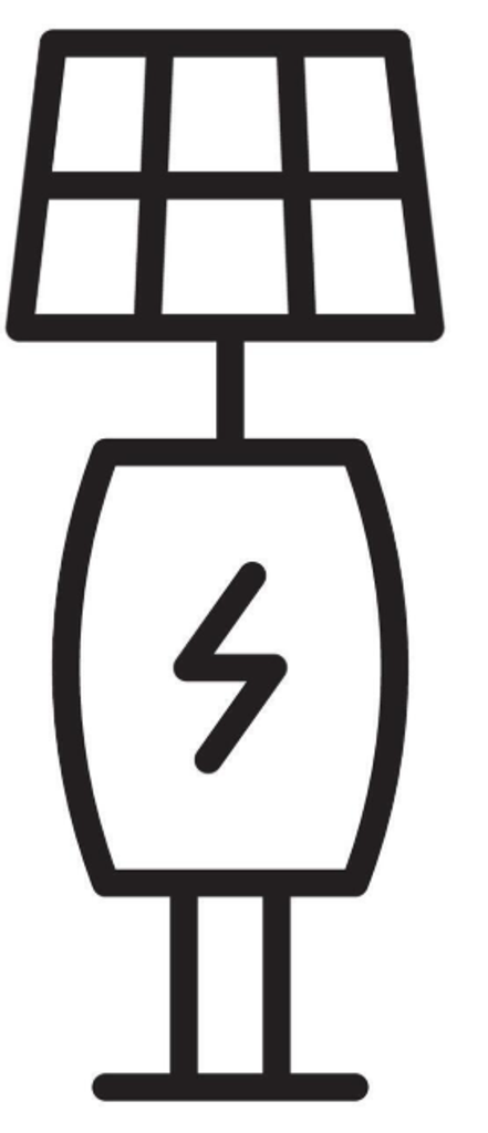 Uri's Electric logo showing a solar panel with a lightning bolt