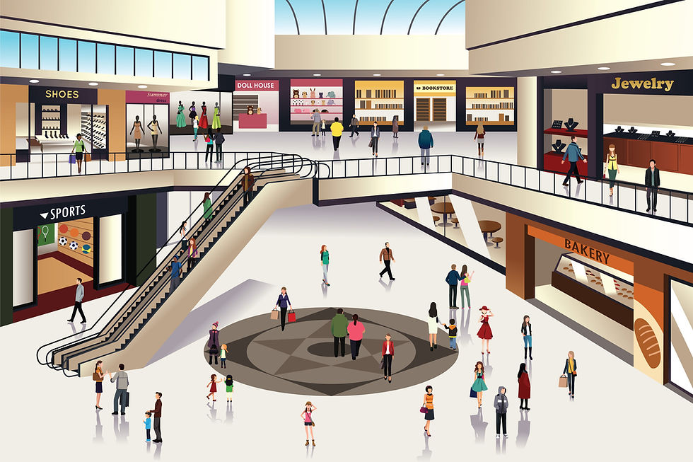 Autism: Stores in a mall
