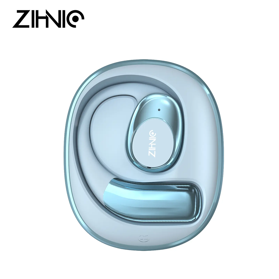 Thumbnail: ZIHNIC S09 Open-Ear Earbuds, IPX5 Waterproof, 35 Hours Playtime, On-Ear Headphon