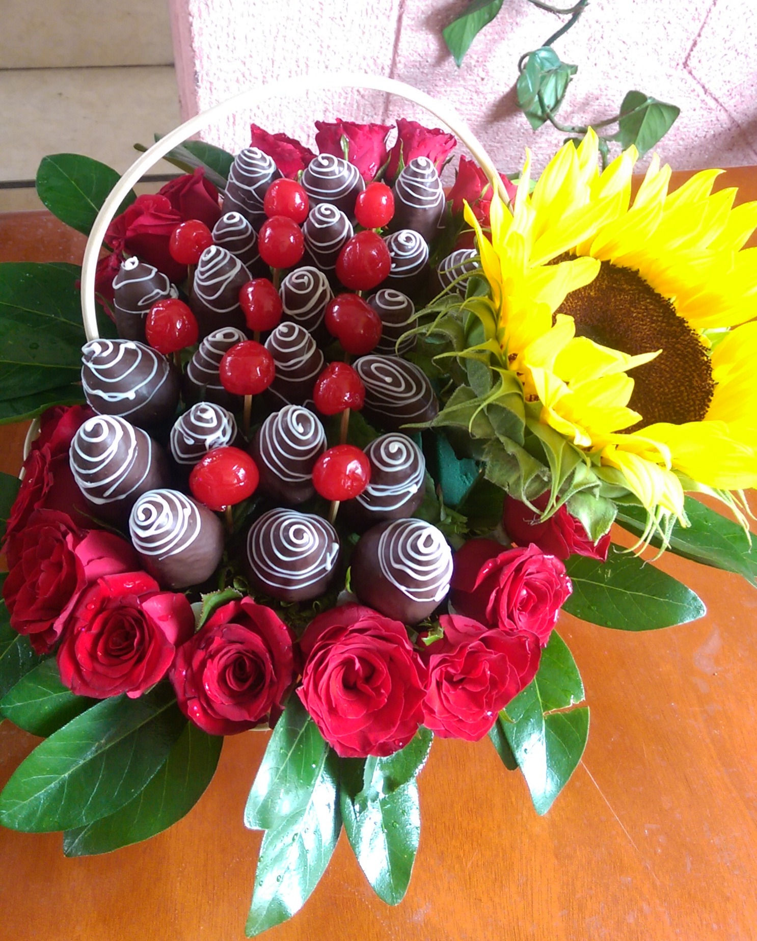 JARDINERA MEDIANA CON GIRASOL