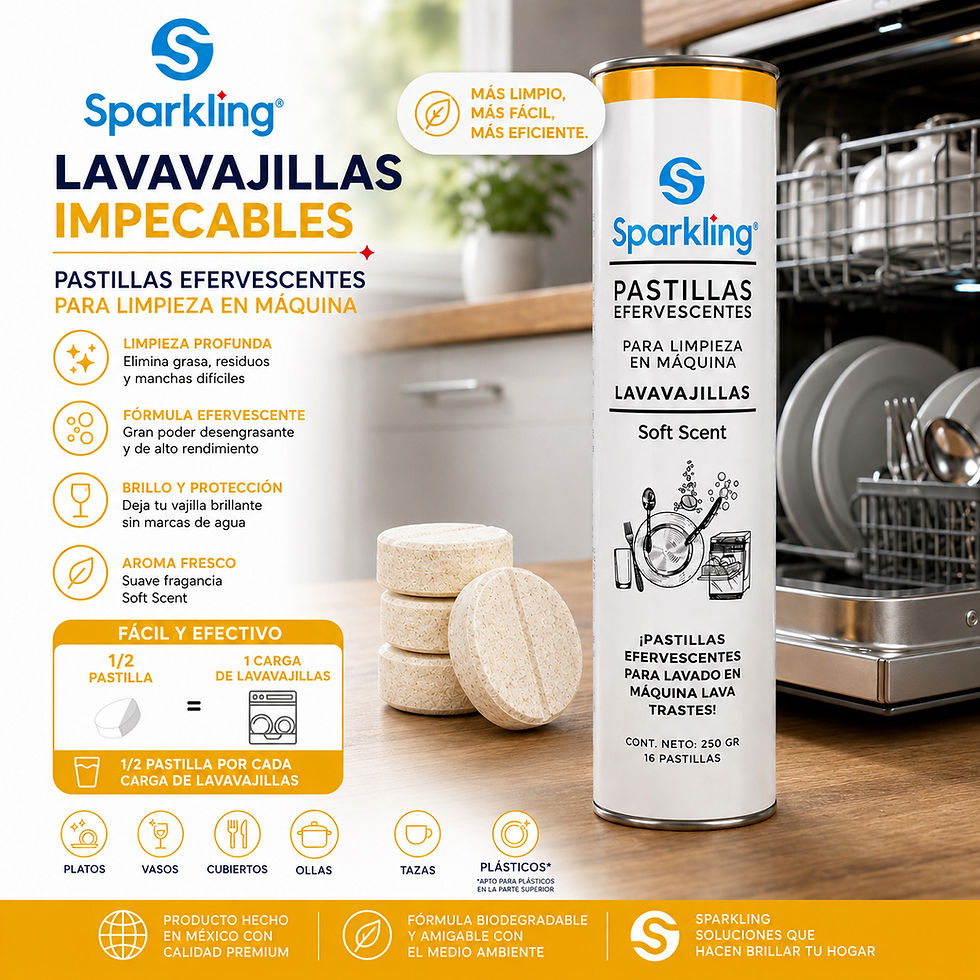 Miniatura: Pastillas lavavajillas efervescentes 