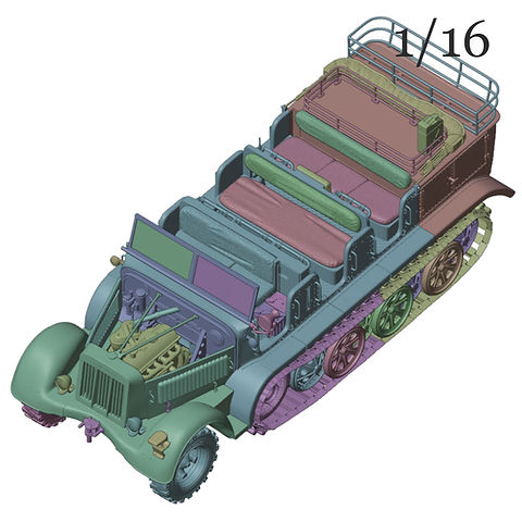 00148 1/16 Sd.Kfz.7 | Aladdin Model