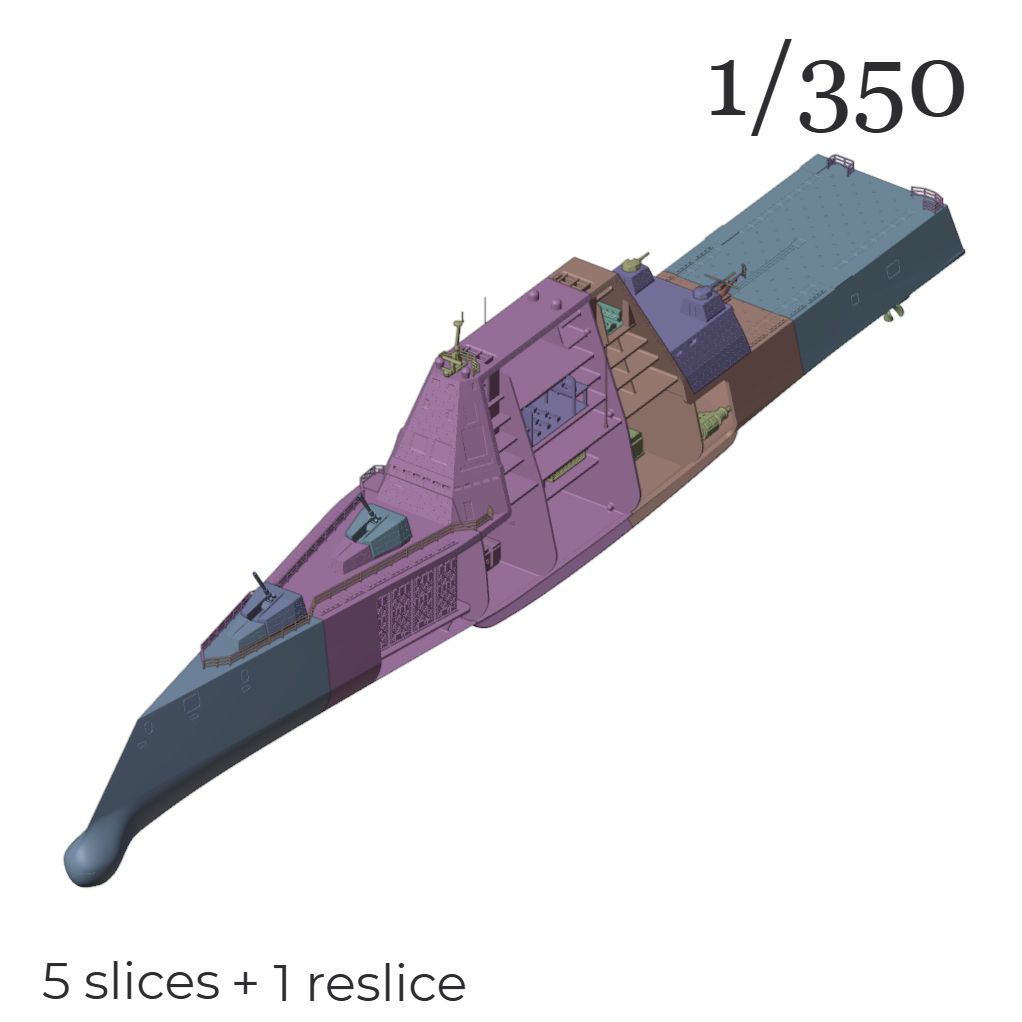 00104 1/350 Full-interior DDG 1000 Zumwalt