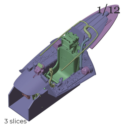 00122 1/12 F9F-8 Cougar Cockpit | Aladdin Model