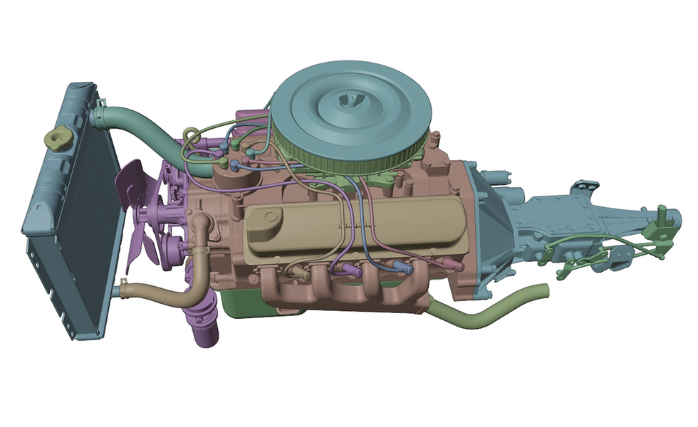 Thumbnail: 00119 1/12 Ford Mustang 302 small block V8 engine