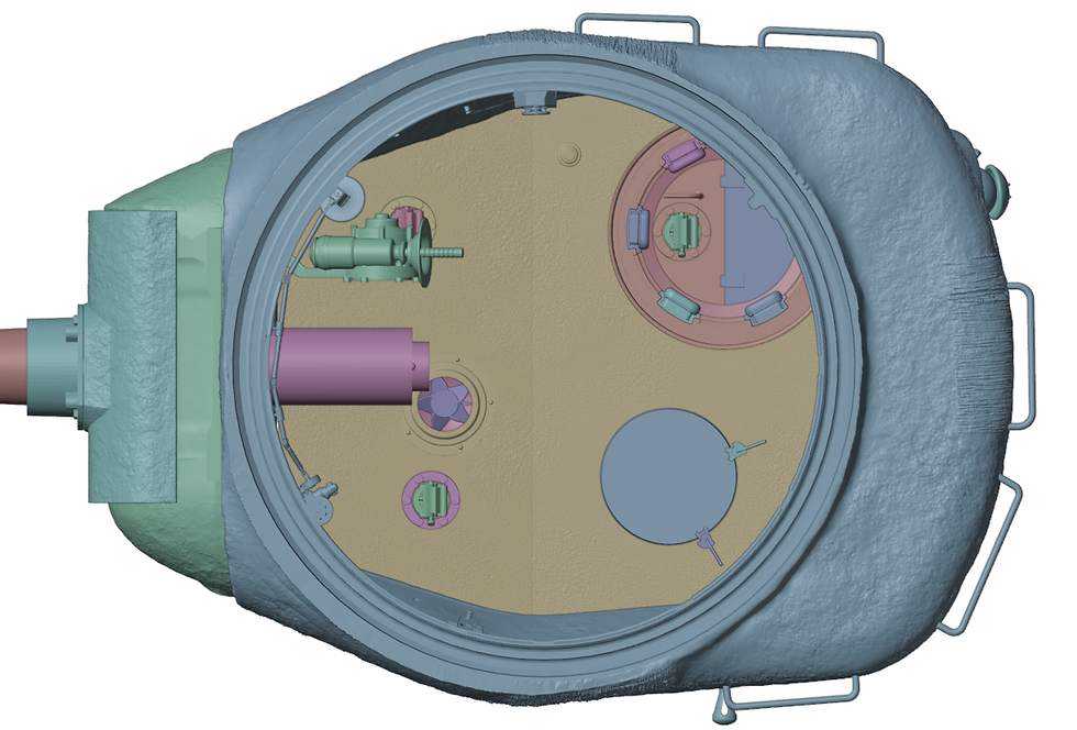Turret exterior bottom view