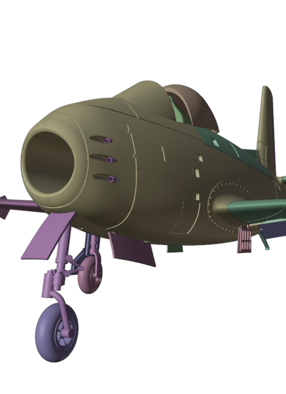 Thumbnail: 00131 1/32 North American FJ-1 Fury