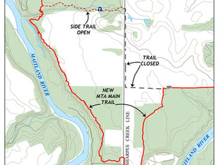 Notice of Trail Closure and Re-Route: Maitland Trail at Sharpe’s Creek Line