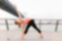 Twisted Triangle Yoga posture in Philadelphia, PA.