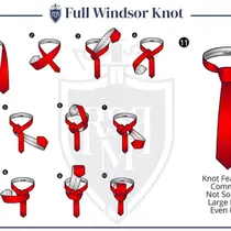 Windsor knot in ties