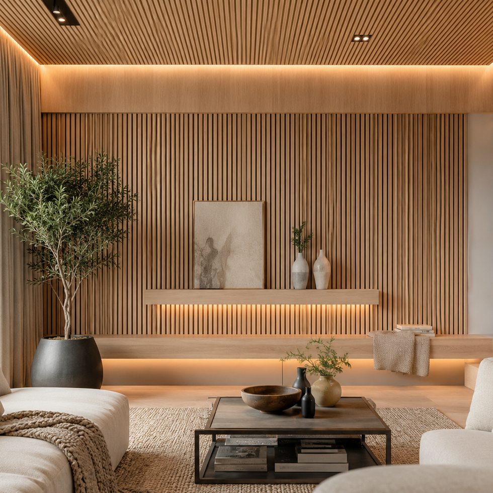 PEKERWOOD acoustic wood panel interior inspiration — light natural wood design