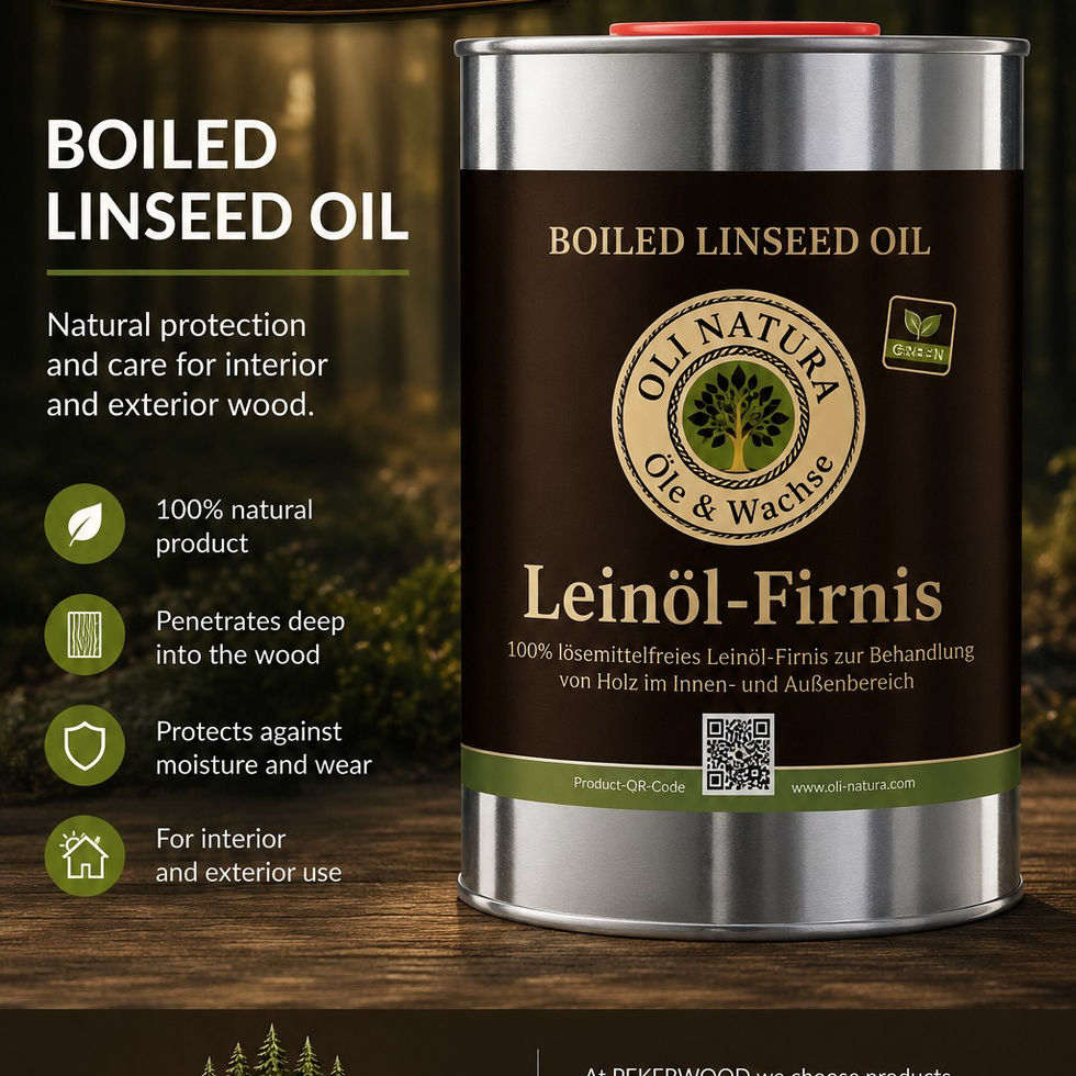 Natural boiled linseed oil finish for interior and exterior wood — 1 L