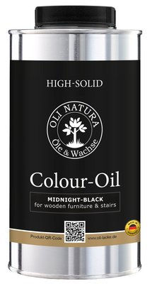 Midnight black coloured wood oil for furniture and interior timber