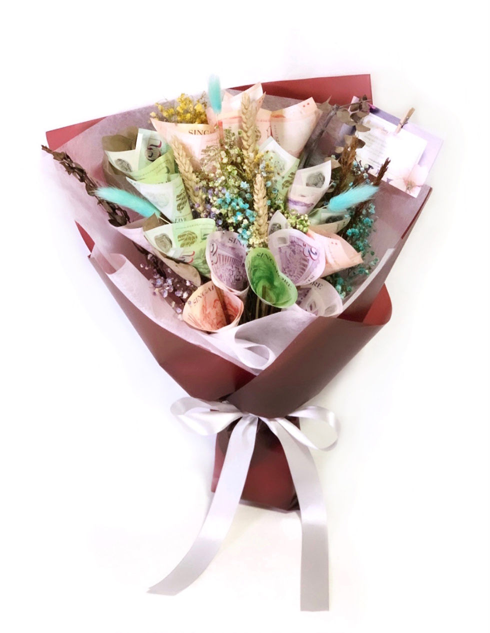 Thumbnail: Money Bouquet with Dried Flowers