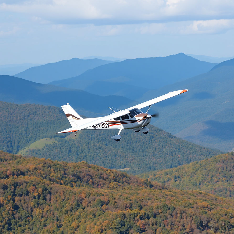 Cessna 172 flying in smoky mountain national park.jpg