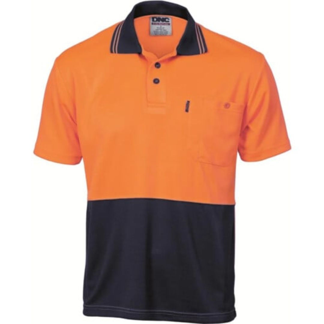 DNC Men's Hi Vis Cool Breathe Short Sleeve Polo (3811)