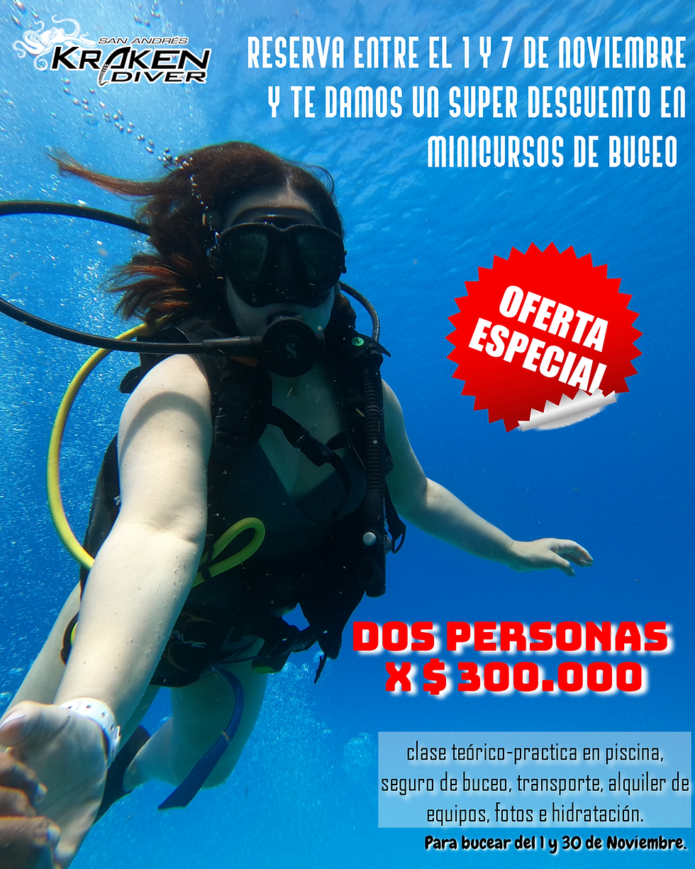 Oferta en minicursos de buceo