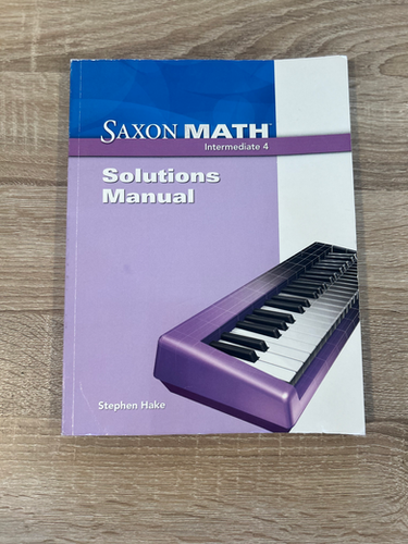 Saxon Math Intermediate 4 Solutions Manual | Commonplace