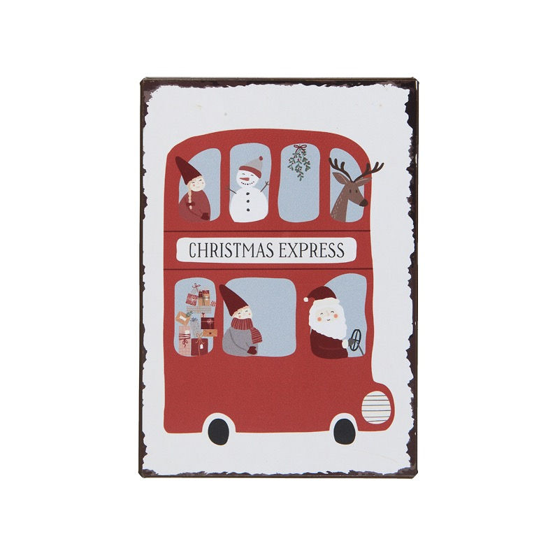 Metalen bordje 'Christmas Express'