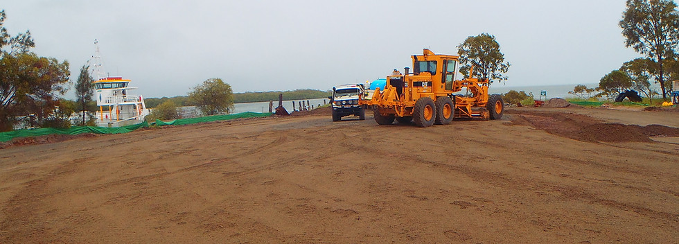new road and car park construction
