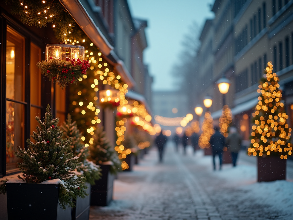 quiet holidays winter lights street