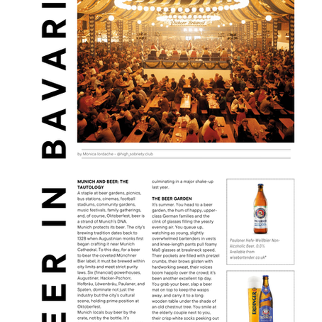 Beer in Munich, Bavaria - My Article in Low No Drinker Magazine UK 